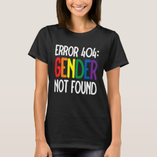 Camiseta Erro de Orgulho Não Binário do Agender 404 Sexo Nã