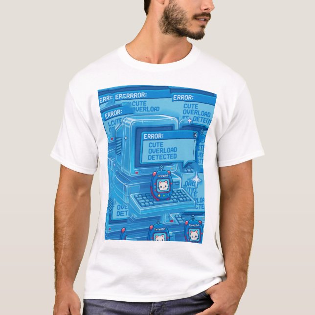 Camiseta Erro de Sobreposição de Fofura Detectado  (Frente)