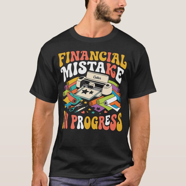 Camiseta Erro Financeiro Em Andamento Plotter De Criação (Frente)