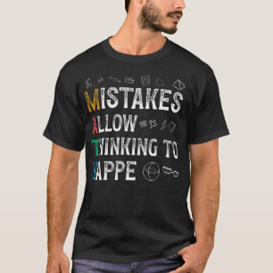 Camiseta Erros de Matemática Permitem que o Pensamento Acon