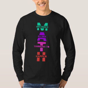Camiseta Erros De Professores De Matemática Permitem Pensar