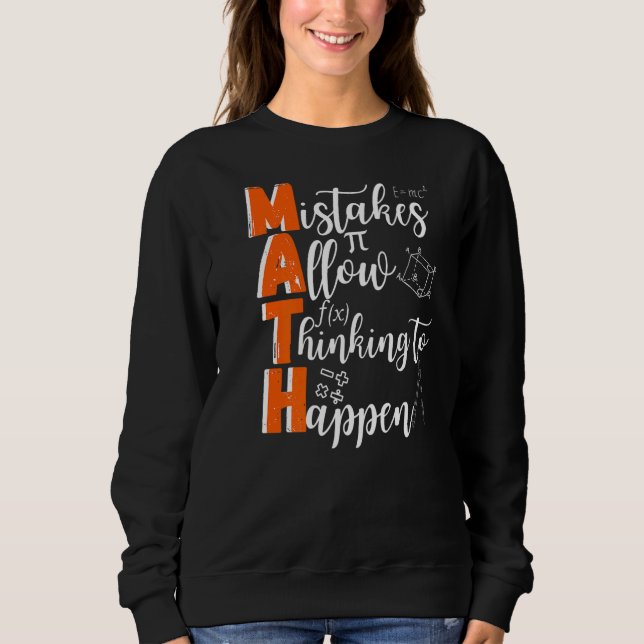 Camiseta Erros Matemáticos Permitem Pensar Em Acontecer Mat (Frente)