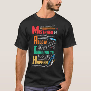 Camiseta Erros matemáticos permitem pensar em matemática