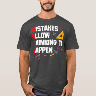 Camiseta Erros matemáticos permitem que pensamentos aconteç