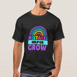 Camiseta Erros nos ajudam a crescer Motivação para professo