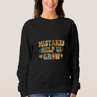 Camiseta Erros nos ajudam a crescer retrô para professor de