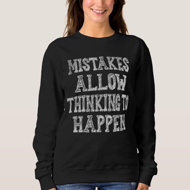 Camiseta Erros Permitem Pensar Em Acontecer Dizendo (Frente)