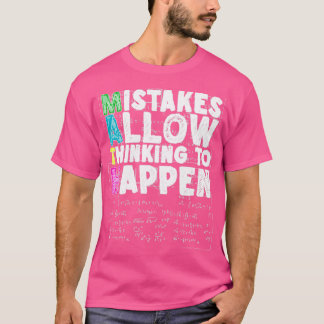 Camiseta Erros Permitem Pensar Em Acontecer Engraçados Ensi