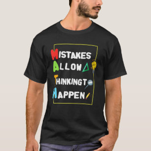 Camiseta Erros Permitem Pensar Em Acontecer O Dia Da Matemá