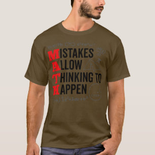 Camiseta Erros Permitem Pensar Em Acontecer O Dia Da Matemá