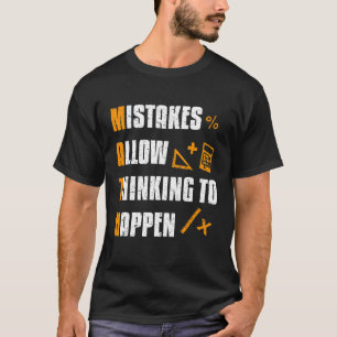 Camiseta Erros Permitem Pensar Em Acontecer Professor De Ma