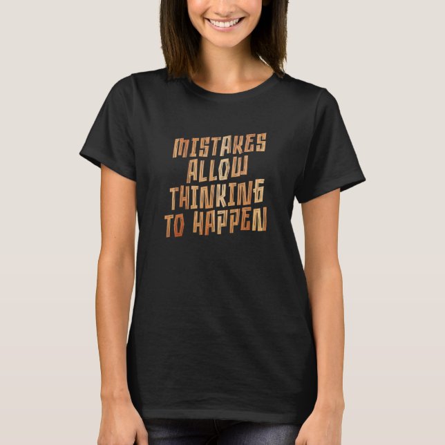 Camiseta Erros Permitem Que o Pensamento Aconteça Escola Pr (Frente)