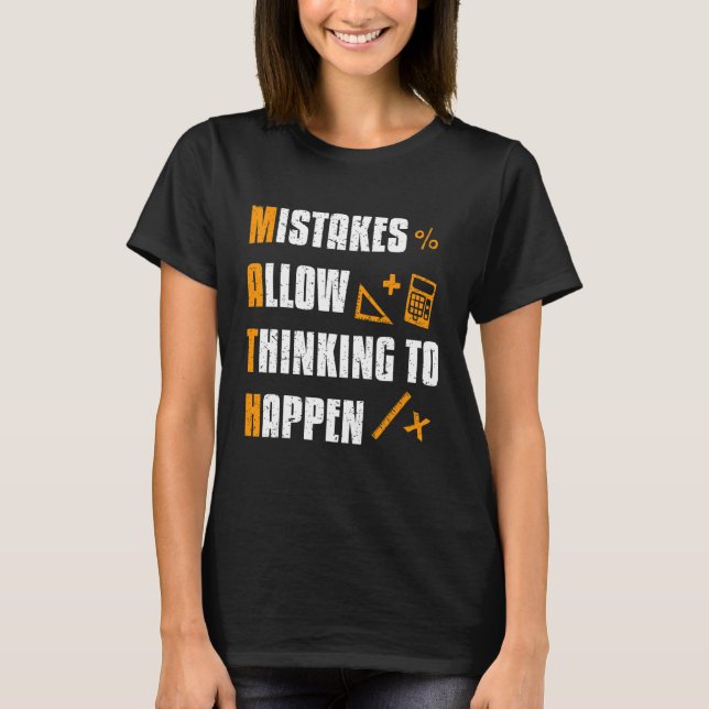 Camiseta Erros Permitem Que o Pensamento Aconteça Professor (Frente)