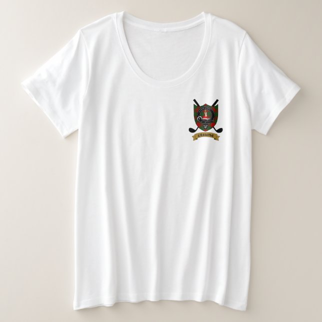 Camiseta Erskine Clan Crachá & Tartan Golf (Frente do Design)