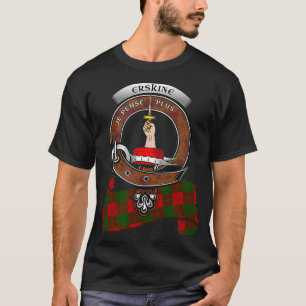 Camiseta Erskine Scottish Clan Crachá Tartan