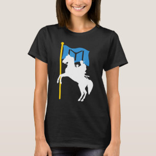 Camiseta Ertugrul Gazi Cavalo Ancorado Kayi Flag Ertugrul