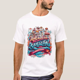 Camiseta Erupção de emoções: Logotipo do Parque de Amusemen