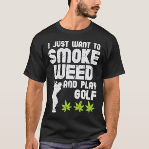 Camiseta Erva De Fumaça Joga Golfe Golfe ThGolfer Stoner