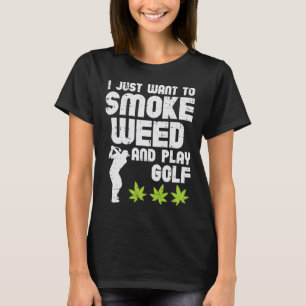 Camiseta Erva De Fumaça Joga Golfe Golfe ThGolfer Stoner
