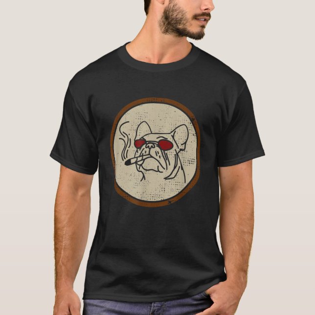Camiseta Erva De Fumar Cão Com Legal Funny (Frente)