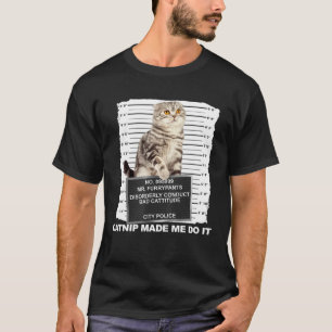 Camiseta Erva-de-gato Me Fez Fazer Isso Caneca de Gato Inst