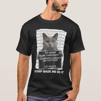 Camiseta Erva-de-gato Me Fez Fazer Isso  Gato