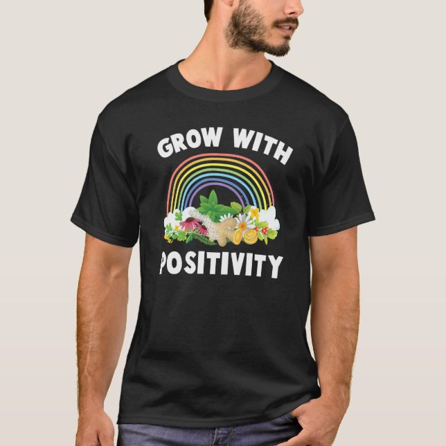 Camiseta Ervas Crescem Com Positividade Plantas Jardim Gard (Frente)