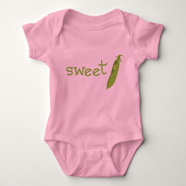 Camiseta Ervilha doce cor-de-rosa Onsie (Frente)