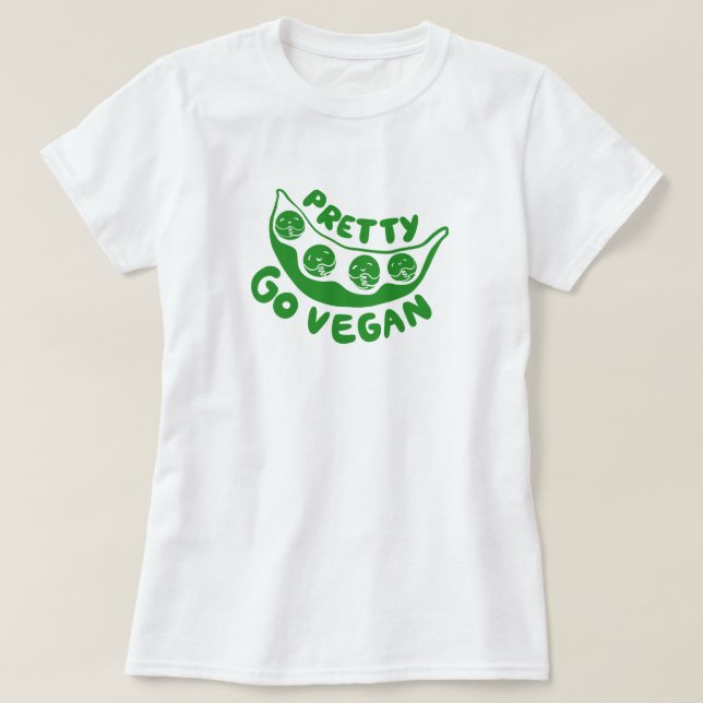 Camiseta Ervilhas bonito, Por Favor, Vá Vegan Cuecas Divert (Frente do Design)