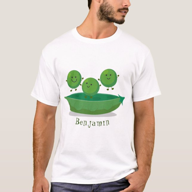 Camiseta Ervilhas de salto bonitas na ilustração de desenho (Frente)