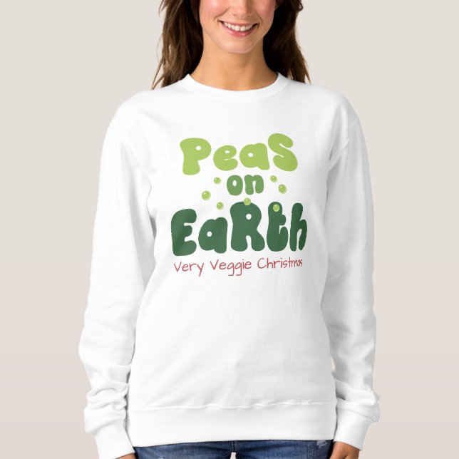 Camiseta Ervilhas na Terra, Suiteiro de Natal da Vegetarian (Frente)