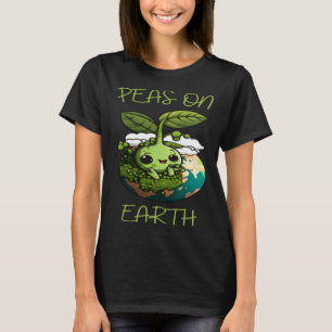 Camiseta Ervilhas na Terra Vegano Vegetariano Baseado em Pl