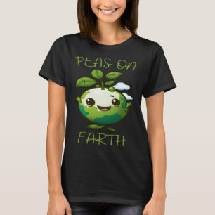 Camiseta Ervilhas na Terra Vegano Vegetariano Baseado em Pl