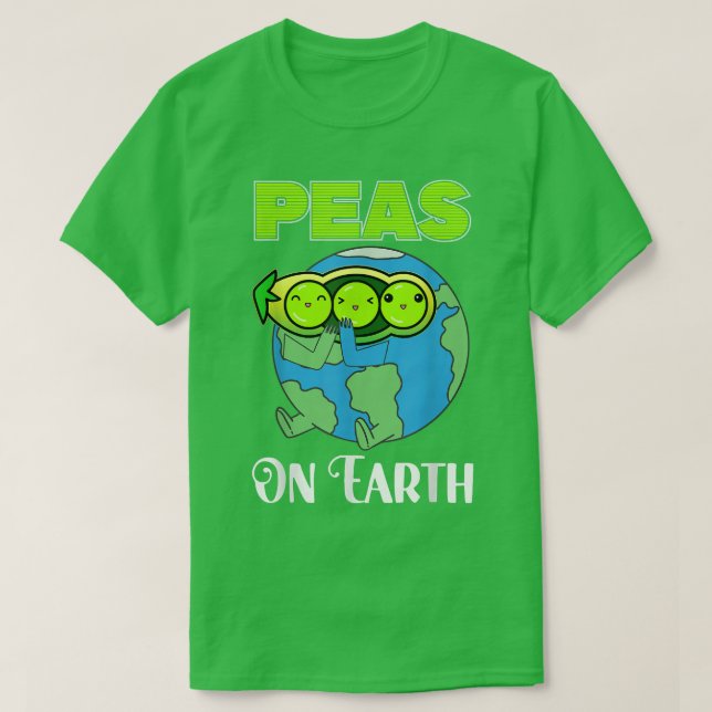 Camiseta Ervilhas Vegan Na Terra Dieta Vegetariana (Frente do Design)