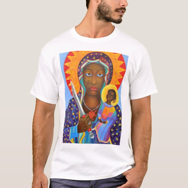 Camiseta Erzulie Dantor Black Madonna Voodoo Lwa (Frente)