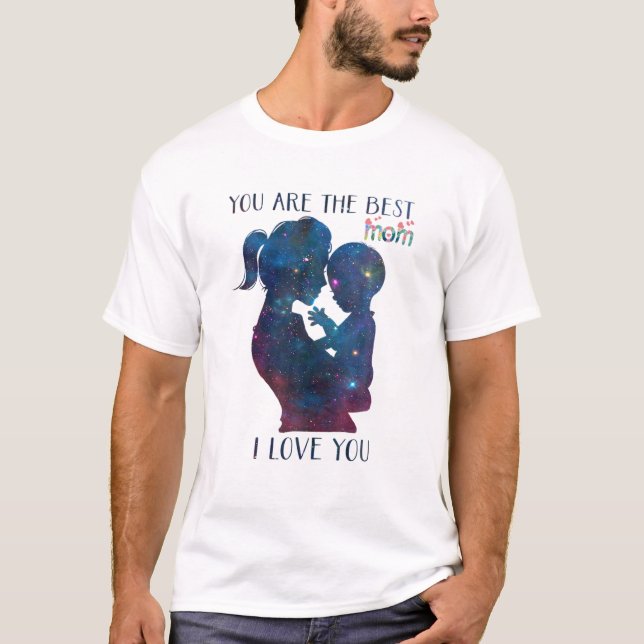 Camiseta És A Melhor Mãe Que Te Amo Mãe Flores Mãe (Frente)