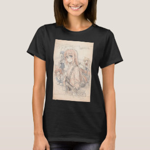 Camiseta Esboço a Lápis da Banda Bocchi The Rock