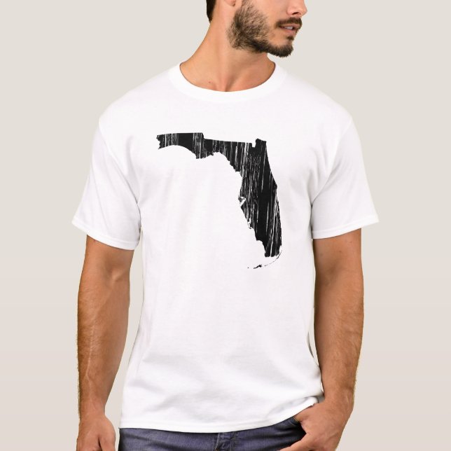 Camiseta Esboço afligido do estado de Florida (Frente)