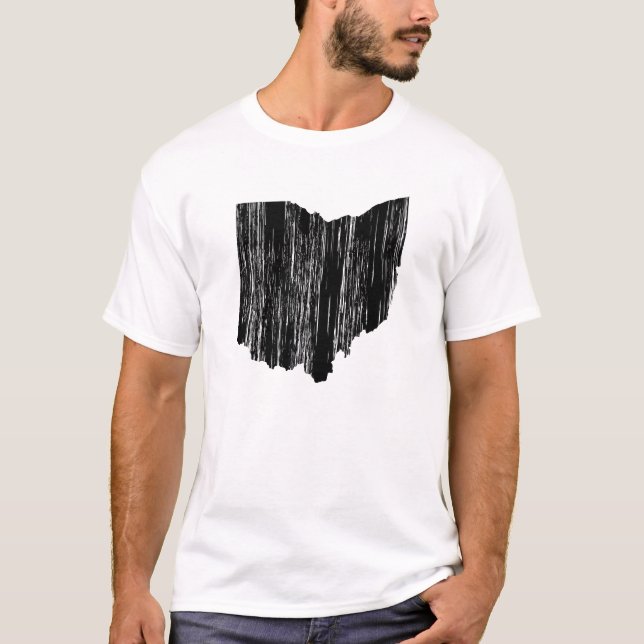 Camiseta Esboço afligido do estado de Ohio (Frente)