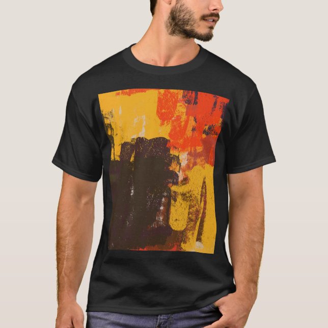 Camiseta Esboço artístico criativo, textura colorida. (Frente)