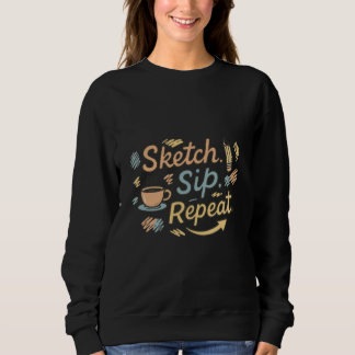 Camiseta Esboço Bebida Repita