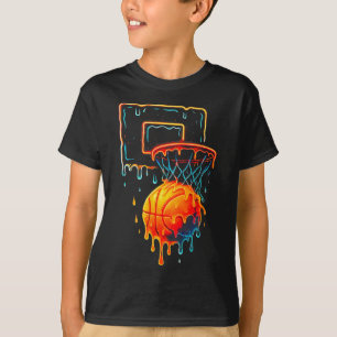 Camiseta Esboço Colorido Colorido Pingente de Cores Argola