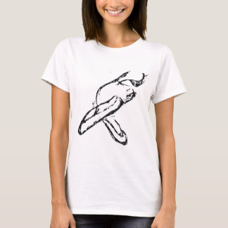 Camiseta Esboço da mágica dos calçados de balé