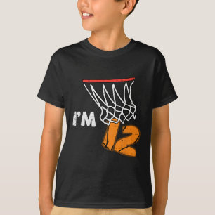Camiseta Esboço de 12º aniversário Eu tenho 12 anos Festa d