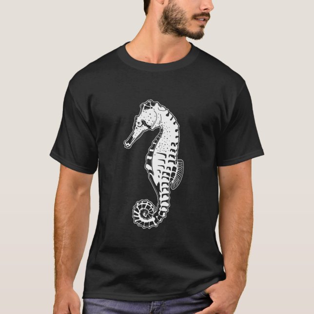 Camiseta Esboço de Cavalo-Marinho (Frente)
