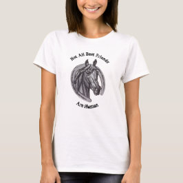 Camiseta Esboço de Cavalo Vintage Animais de Celeiro Melhor