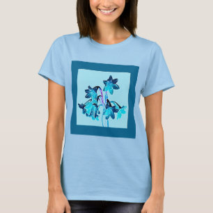 Camiseta Esboço de Dayllírios - Cobalto e Azul-Céu