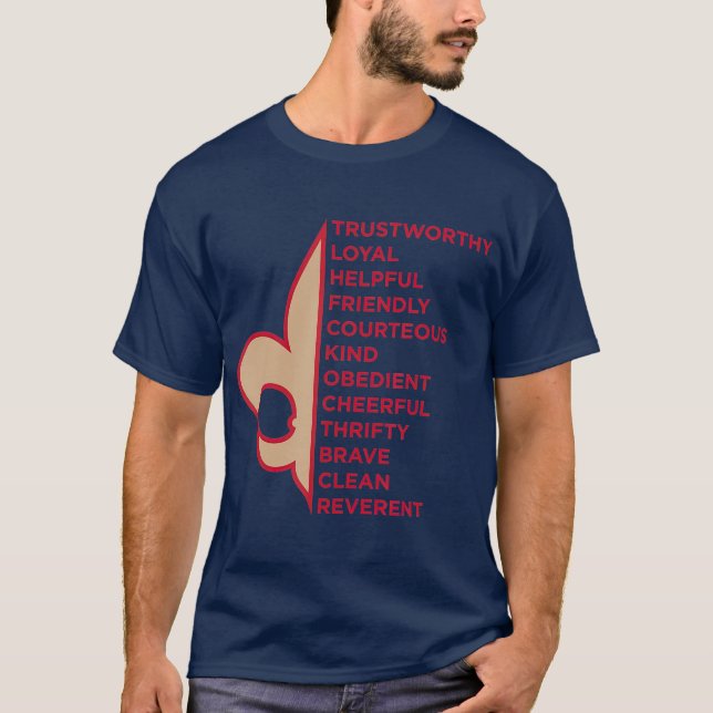 Camiseta Esboço de Lei de Escoteiro (Frente)