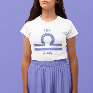 Camiseta Esboço de Libra - Símbolo de Astrologia Personaliz