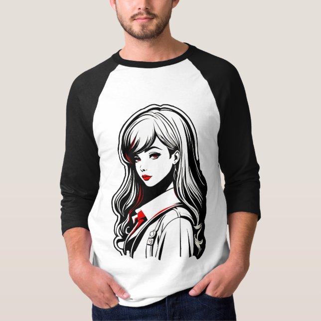 Camiseta Esboço de Menina (Frente)